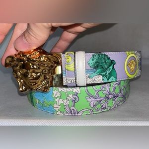 Versace Cup Of The Gods Reversible Leather Medusa Head Belt